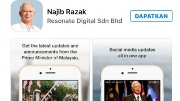 PM Malaysia Najib Razak Rilis Aplikasi Pribadi