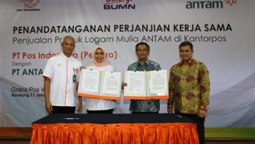 Pos Indonesia-Antam Kerja Sama Penjualan Emas