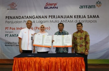 Pos Indonesia-Antam Kerja Sama Penjualan Emas