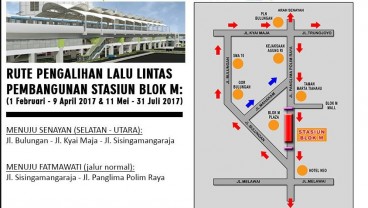 Inilah Pengalihan Rute Lalu Lintas di Blok M Jaksel