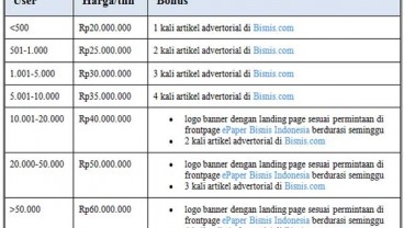 Paket Korporat Epaper Bisnis Indonesia: Hanya Rp40.000 Setahun per User