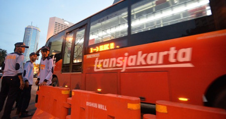 Bus Transjakarta./.Antara