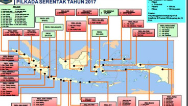 Pilkada Serentak 2017 Digelar 101 Daerah, Simak Rinciannya