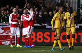 HASIL PIALA FA: Arsenal Pukul Sutton United 2-0