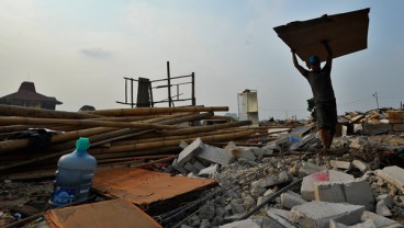 Kios Liar di Bawah Flyover Palmerah Dibongkar