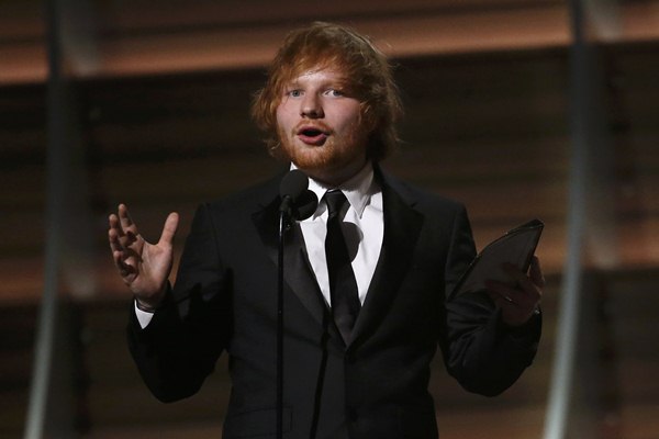 Ed Sheeran di ajang Grammy Awards 2016/Reuters-Mario Anzuoni