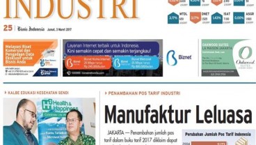 Headlines Seksi Industri Bisnis Indonesia Edisi Cetak Senin 13 Maret 2017