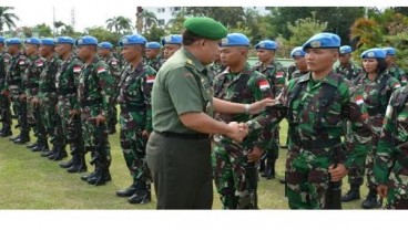 Prajurit TNI Doa Bersama di Markas FARDC di Dungu Afrika