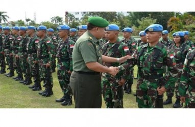 Prajurit TNI Doa Bersama di Markas FARDC di Dungu Afrika