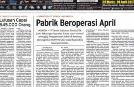 Bisnis Indonesia 20 Maret, Seksi Industri: Nasib Pabrik Semen di Rembang