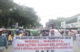 Protes Angkutan Online, Massa Becak Motor Turun ke Jalan