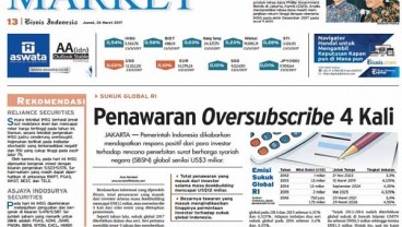 Bisnis Indonesia 24 Maret, Seksi Market: Sukuk Global RI Oversubscribed