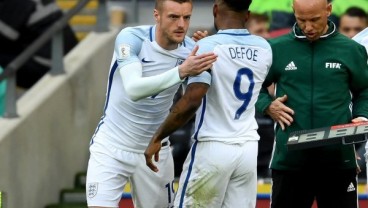 Vardy & Defoe Amankan Inggris di Kualifikasi Piala Dunia 2018