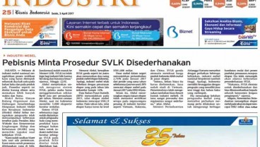 Bisnis Indonesia 3 April, Seksi Industri: Sederhanakan Prosedur SVLK