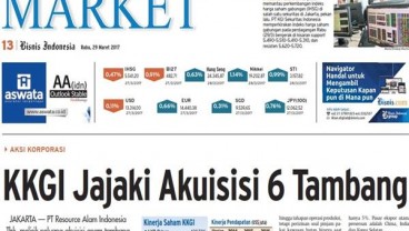 Bisnis Indonesia Edisi 4 April 2017, Seksi Market: Kinerja Masih Melempem