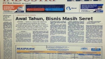 Bisnis Indonesia Edisi Cetak Jumat (28/4) Industri: Awal Tahun, Bisnis Masih Seret
