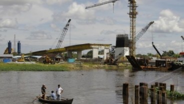 Jembatan Penghubung Bulungan-Kota Tarakan Terus Dibangun