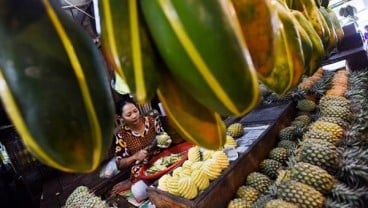 PANTAUAN LANGSUNG: Pasar Palmerah Sepi Pengunjung