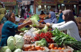 LEBARAN HARI KEDUA: Sebagian Pedagang Sayur Mulai Berjualan di Pasar Tradisonal