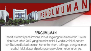 Kemenkumham: Info Penerimaan CPNS 2017 Hoax