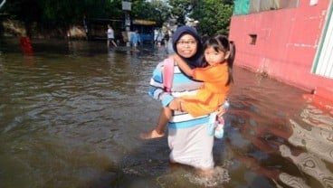 Asrama Pondok Pesantren Al Tsaniyah Serpong Tangsel Kebanjiran