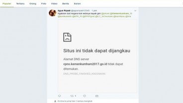 LOWONGAN CPNS 2017 : Diserbu Pelamar, Website Kemenkumham Tidak Dapat Diakses