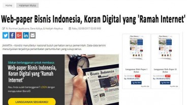 Web-paper Bisnis Indonesia, Koran Digital yang 'Ramah Internet'