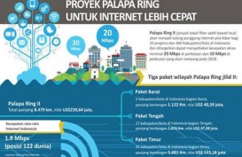 Palapa Ring Barat Tahap Satu Bisa Disewakan Akhir 2017