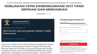 CPNS 2017 : Jokowi dan 2 Menteri Jadi Sasaran Protes Pelamar