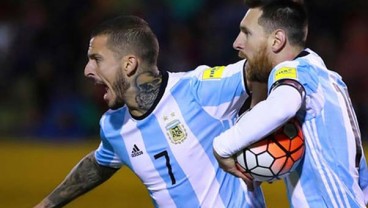 Babak I: Dua Gol Messi Bawa Argentina Unggul 2-1 vs Ekuador, Jadi ke Rusia?