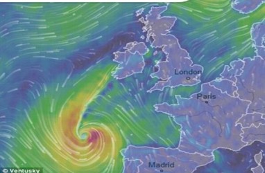 Badai Ophelia Ancam Irlandia, Jadi yang Terburuk dalam 56 Tahun Terakhir