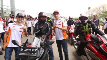 Di Serpong, Marquez & Pedrosa Tularkan Keselamatan Berkendara