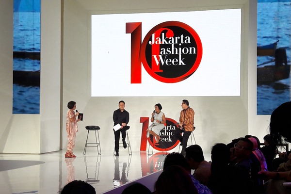 Konferensi Pers Pembukaan Jakatra Fashion Week 2018 di Senayan City, Jakarta, Sabtu (21/10/2107). /Bisnis.com-Ramdha