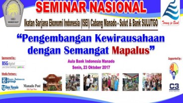 ISEI Manado dan Bank Sulutgo Gelar Seminar Pengembangan Kewirausahaan