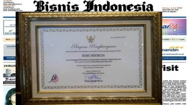 Bisnis Indonesia Sabet Peringkat III Media Massa Cetak Berbahasa Indonesia Terbaik Tahun 2017