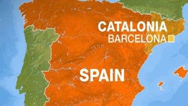 Tolak Kemerdekaan Catalonia, Ratusan Ribu Orang Demo di Barcelona