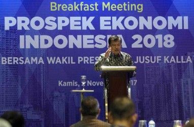 Wapres Jusuf Kalla: Prospek Ekonomi 2018 Lebih Cerah & Stabil