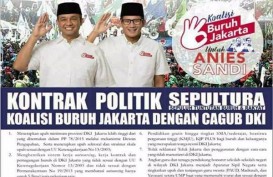 10 Kontrak Politik Buruh Jakarta dengan Anies-Sandi