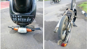 KISAH UNIK: Sepeda Motor Ditinggal Terbalik Jadi Omongan di Klaten