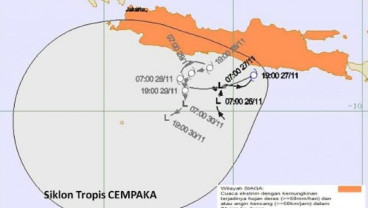 Waspada! Siklon Tropis Cempaka Berpengaruh pada Cuaca Ekstrem di Jabar