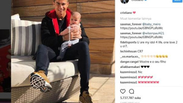Cristiano Ronaldo, Orang Nomor 2 Paling Banyak Diikuti di Instagram
