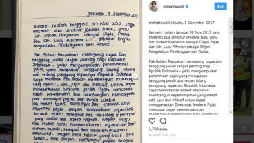 Sri Mulyani Tulis Pesan untuk Robert Pakpakan di Instagram