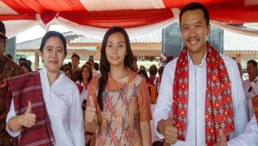 Livi Zheng, Puan Maharani, dan Imam Nahrawi di Kirab Pemuda 2017