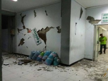 Gempa Tasikmalaya 6,9 SR, Beredar Foto Bangunan Rumah Sakit di Banyumas Retak
