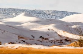 Gurun Sahara Ditutupi Salju untuk Ketiga Kalinya 