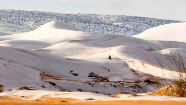 Gurun Sahara Ditutupi Salju untuk Ketiga Kalinya 