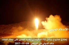 Arab Saudi Tembak Jatuh Rudal Balistik Yaman