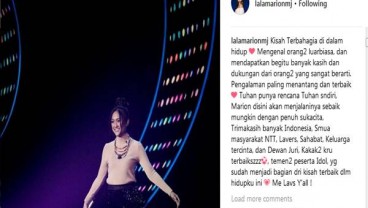  INDONESIAN IDOL: Tersingkir di 6 Besar, Ini Komentar Marion  