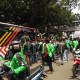 DEMO GOJEK-GRAB : Motor Penuhi Medan Merdeka Barat, Mobil Pribadi Masuk Jalur Busway