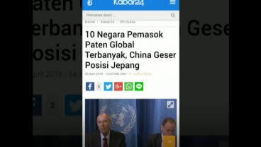 10 Negara Pemasok Paten Global Terbanyak, China Geser Posisi Jepang